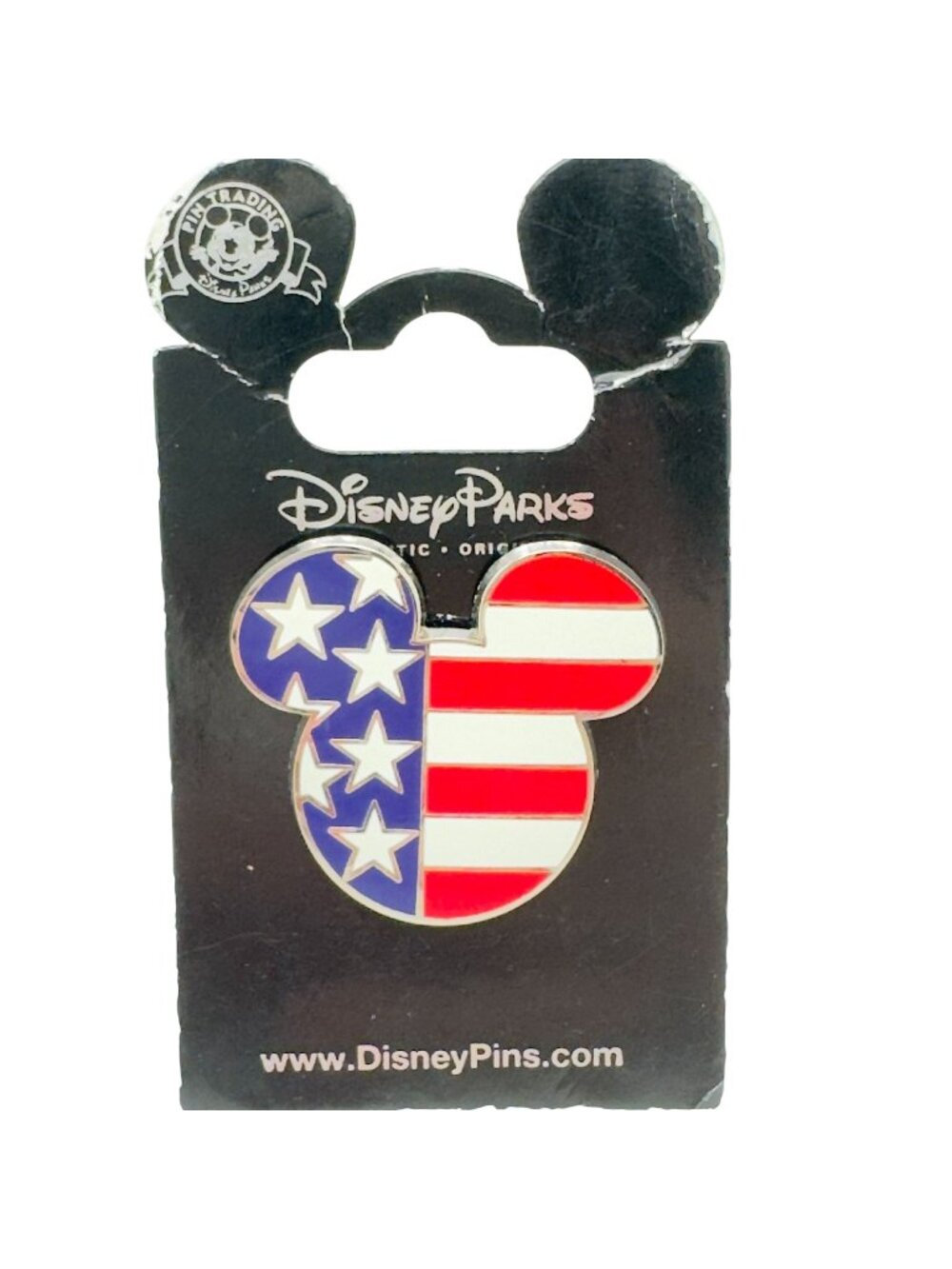 Disney Parks Mickey Mouse American Flag Pin 2008 Official Trading Collectible